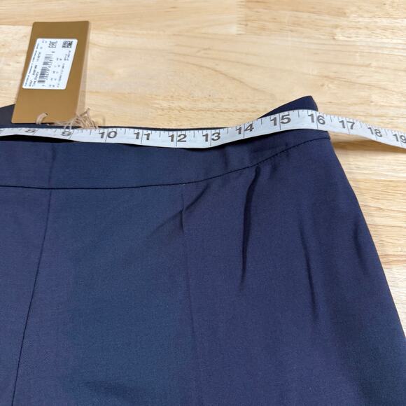 Boss Hugo Boss NWT Tulea Side Zip Tropical Stretch Wool Trousers Size 6 Navy - Picture 9 of 14